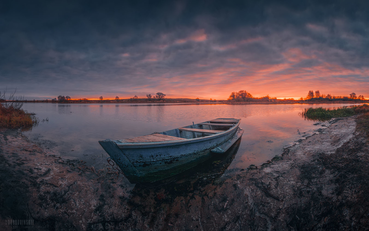 Herbst-Sonnenuntergang