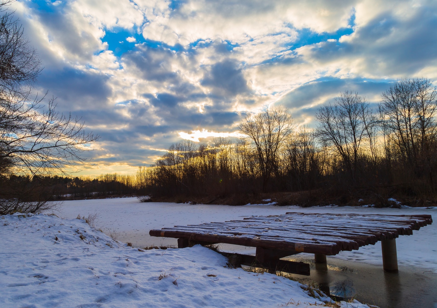 Frühling Sonnenuntergang