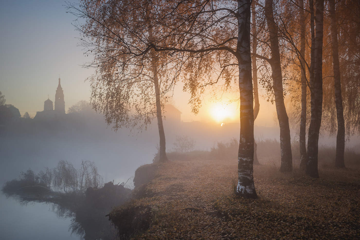 Herbst Morgendämmerung
