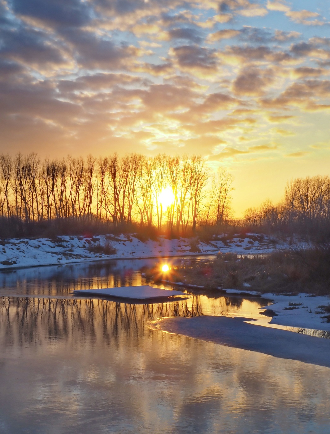 Frühling Sonnenuntergang