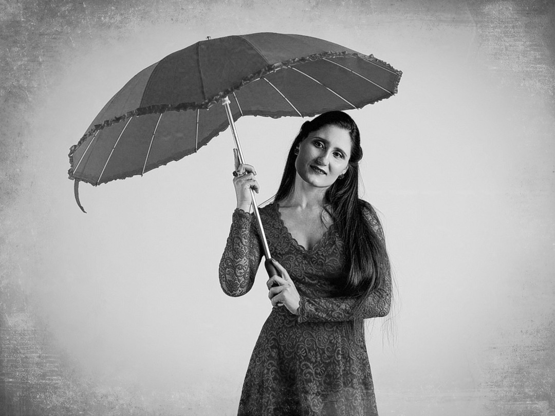 Mädchen mit Regenschirm