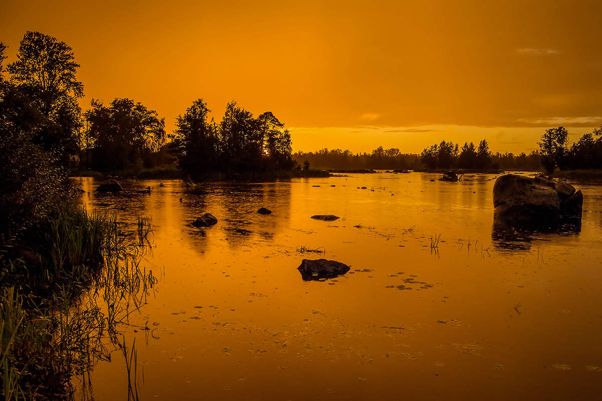 Rosafarbener Sonnenuntergang