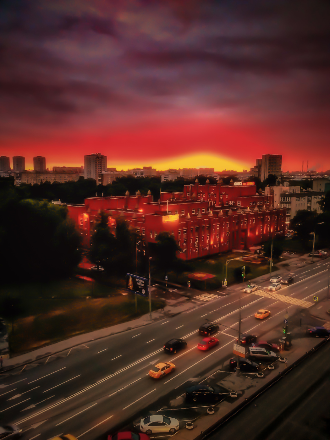 lila Sonnenuntergang