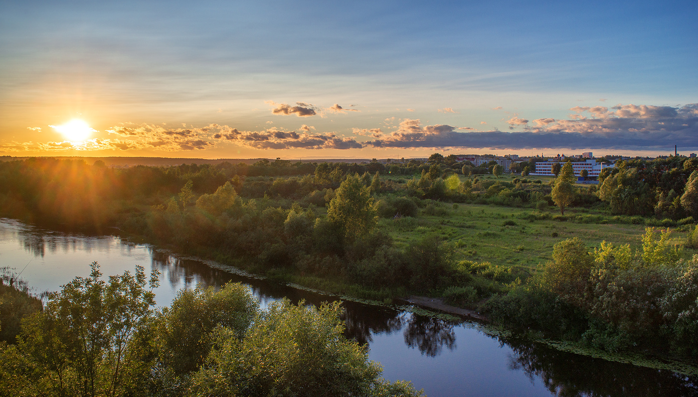 Sonnenuntergang über der Beresina
