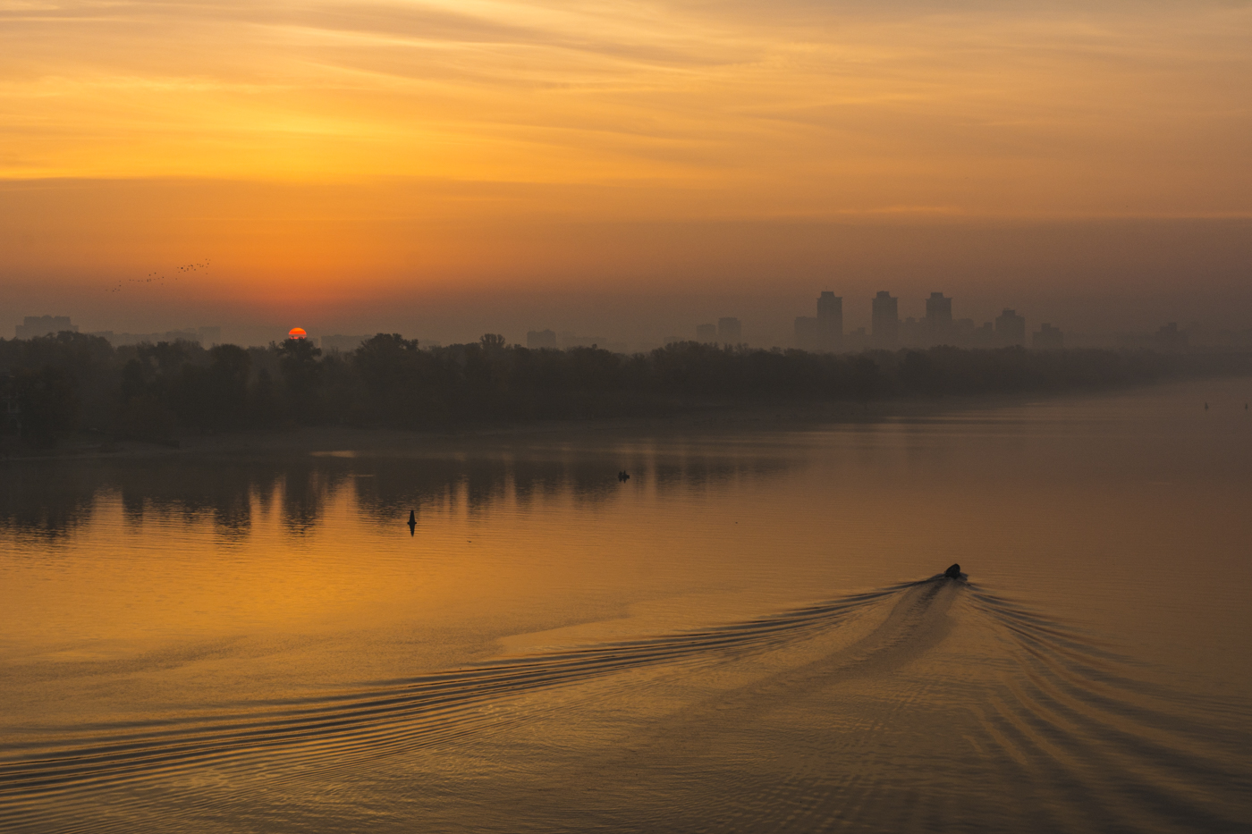 Dämmerung auf dem Dnjepr