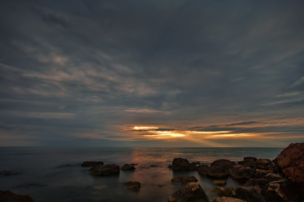 Der letzte Strahl des Sonnenuntergangs