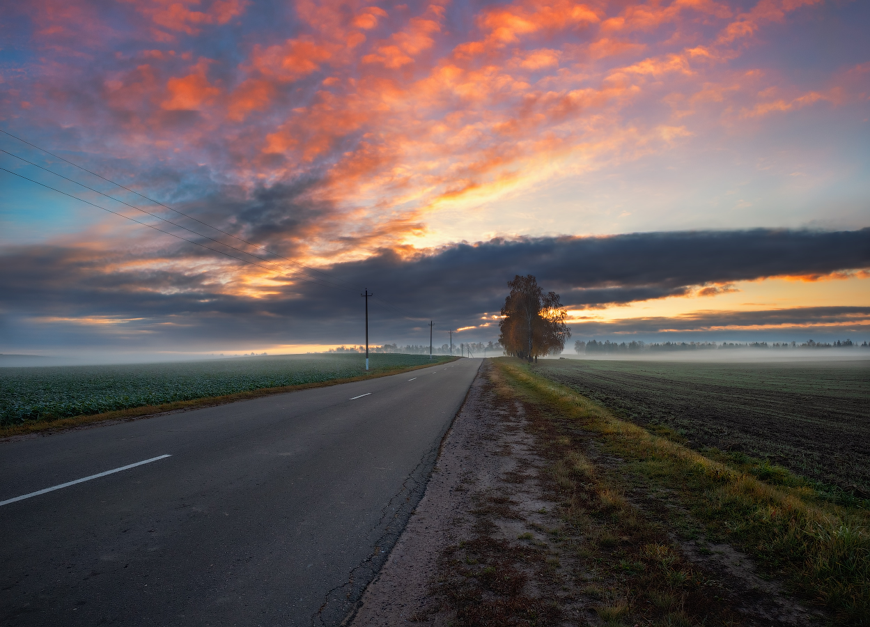 Herbst Morgendämmerung