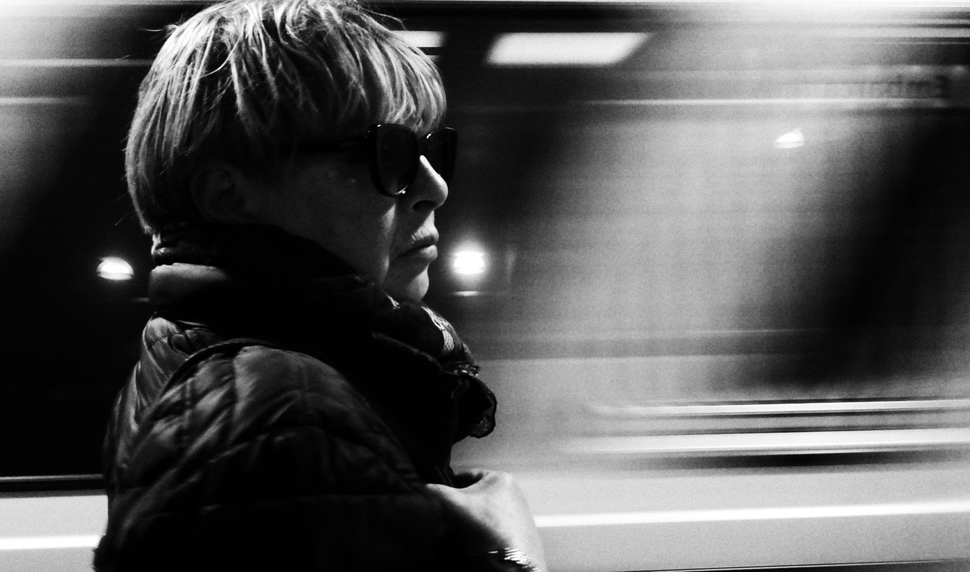 Warten auf einen Zug