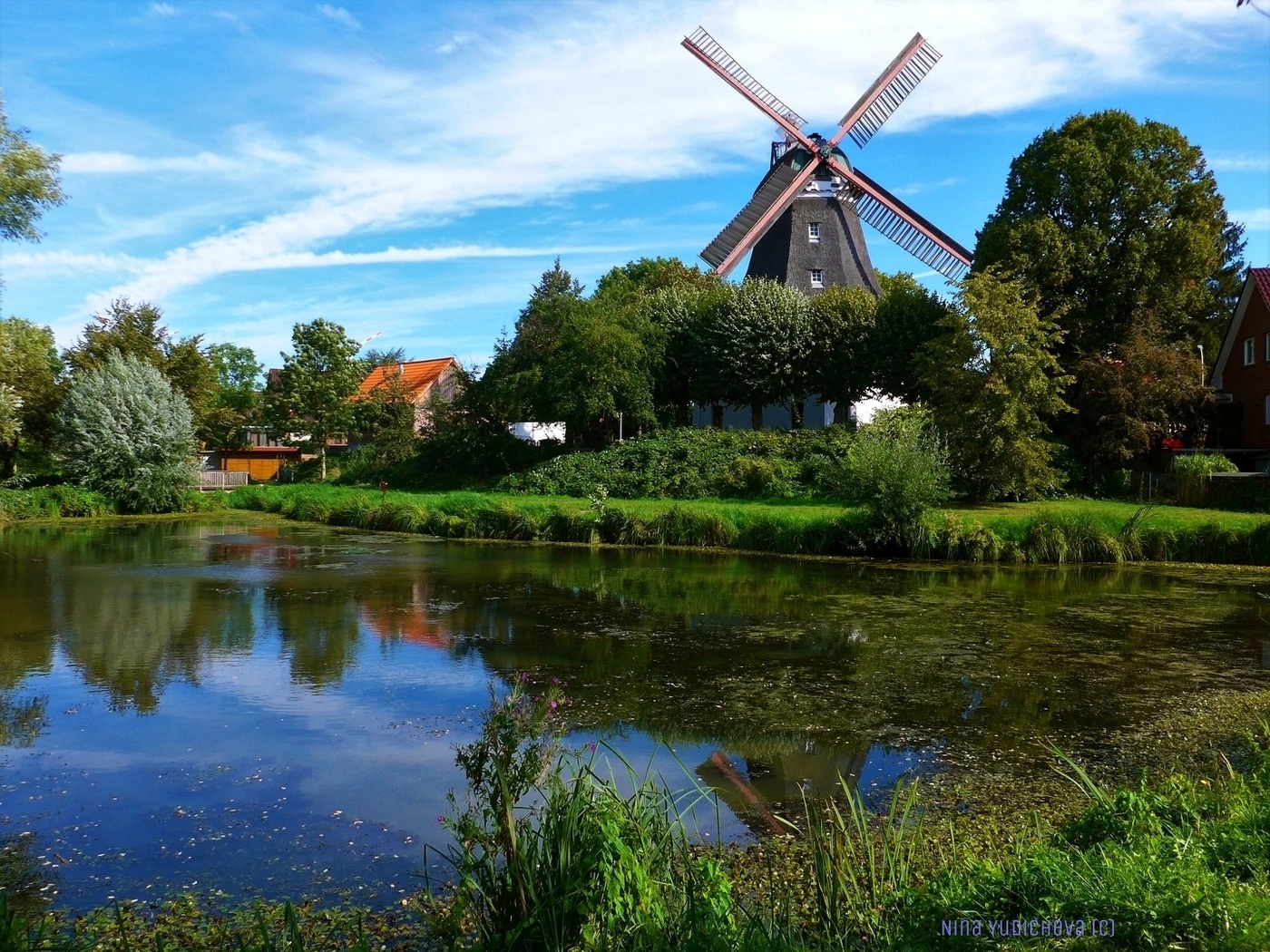Hamburg. Wilhelmsburger Windmühle "Johanna" (1875)