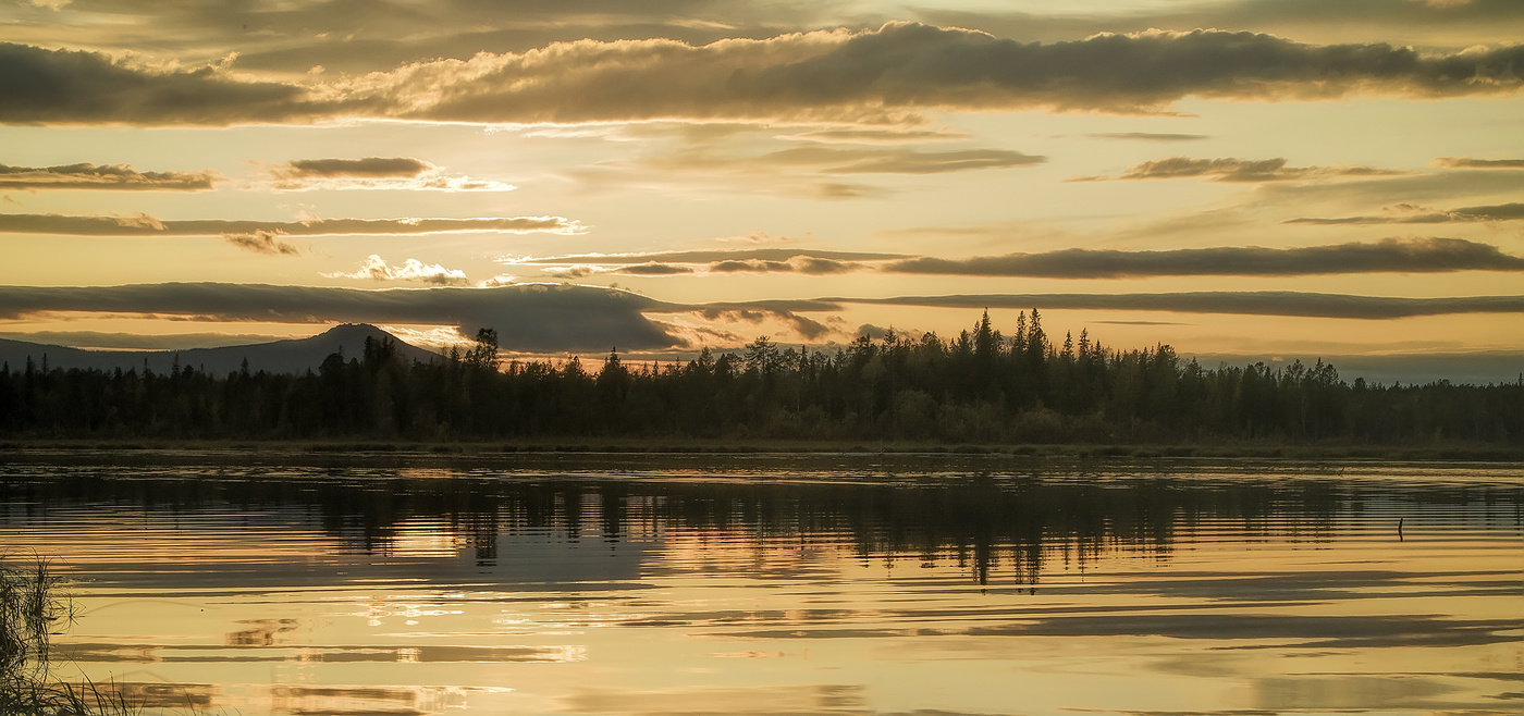 In der goldenen Sonnenuntergang