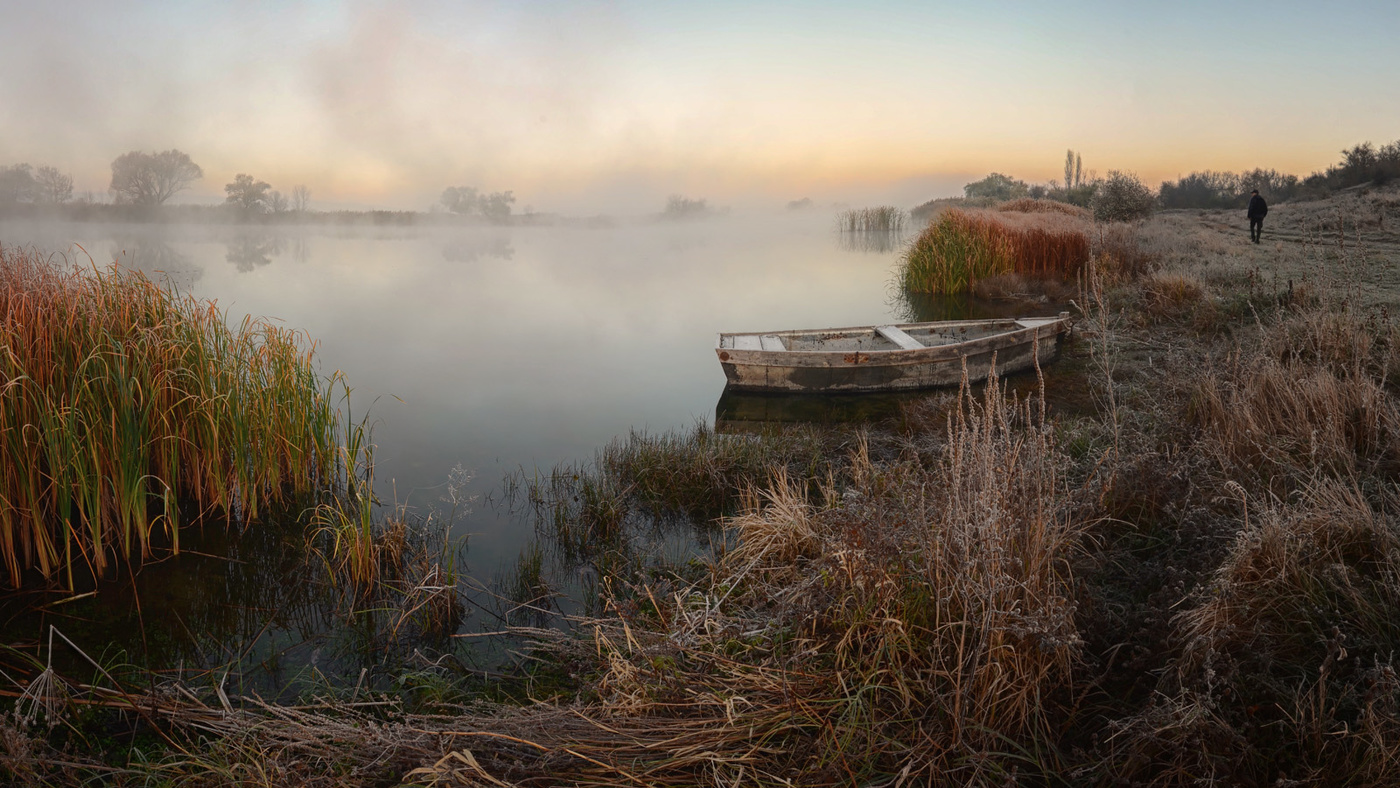 An einem nebligen Ufer