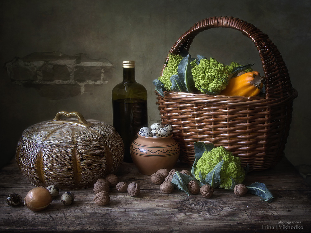 Stilleben mit Blumenkohl