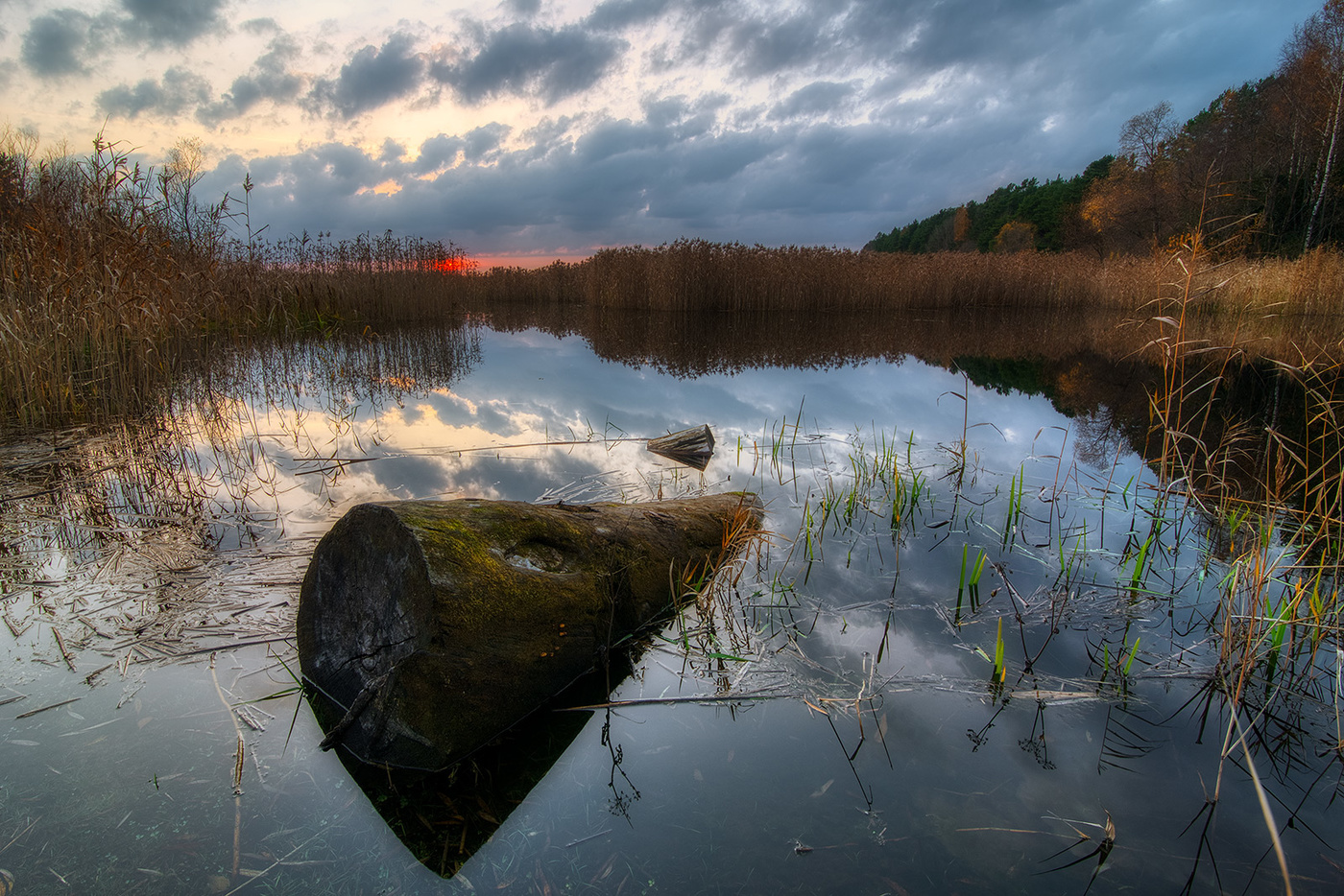 Der sterbende Sonnenuntergang