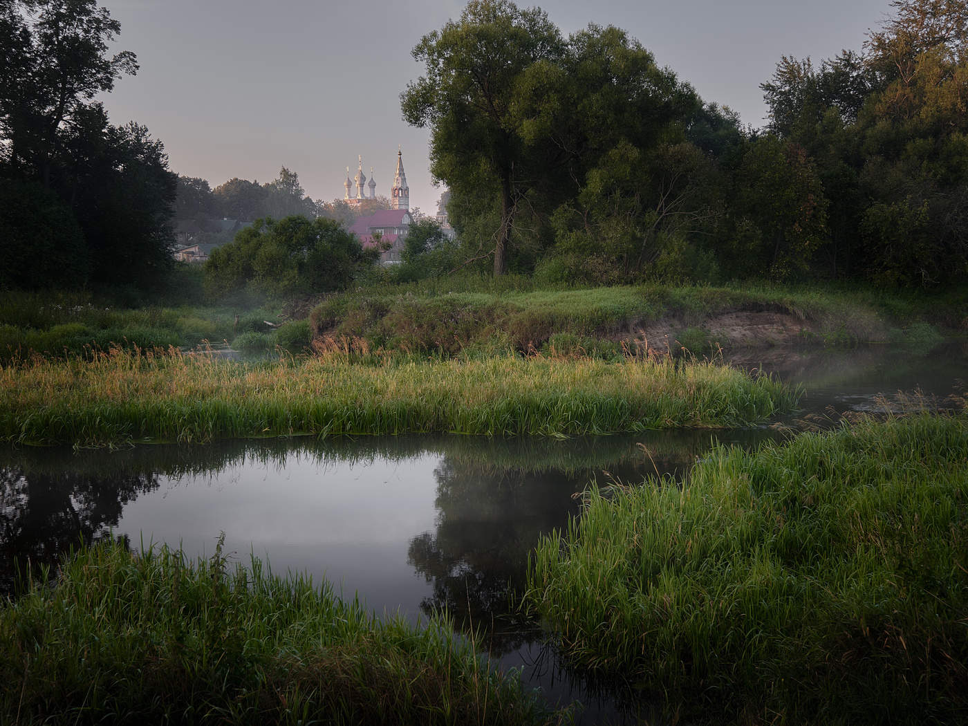 Landschaft mit einem Tempel