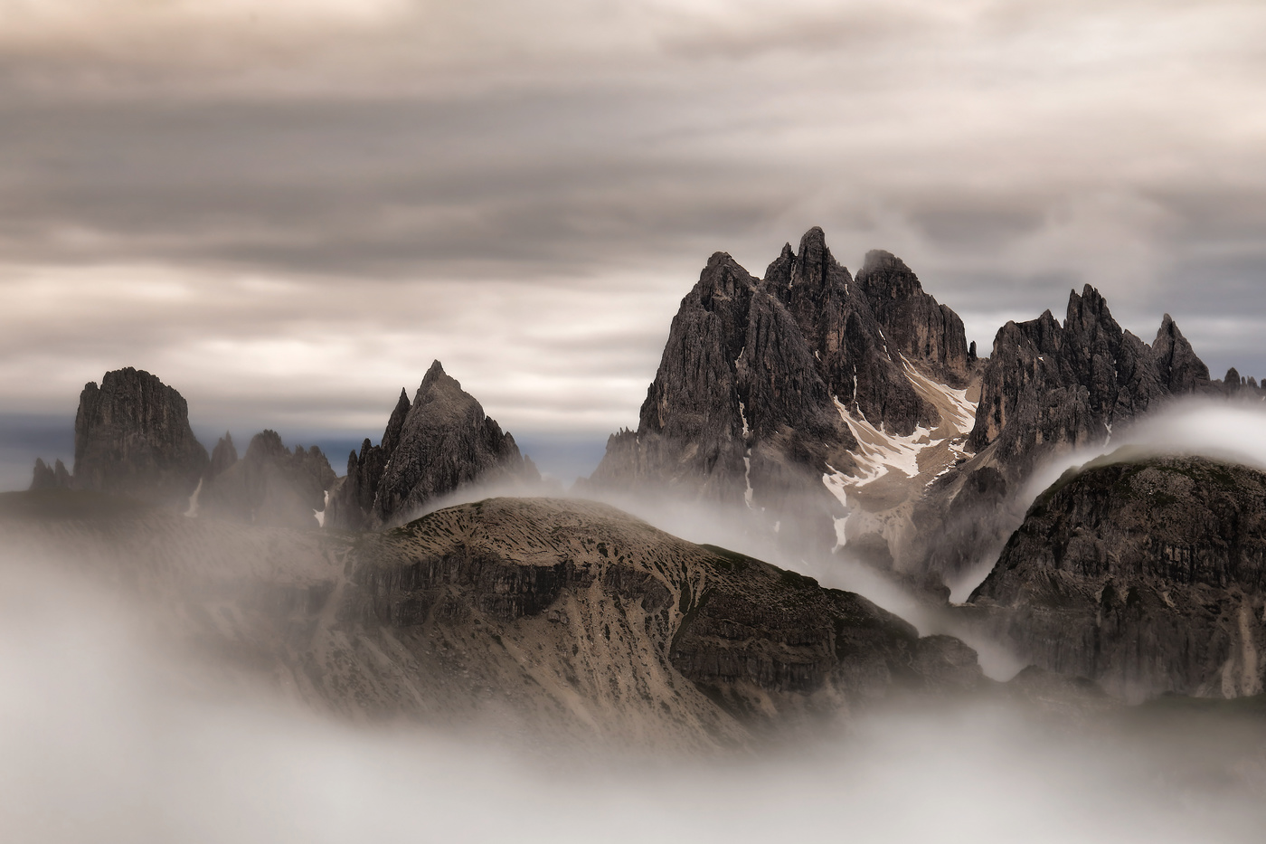 "Dramatic sunrise" Cadini di Misurina - Dolomites