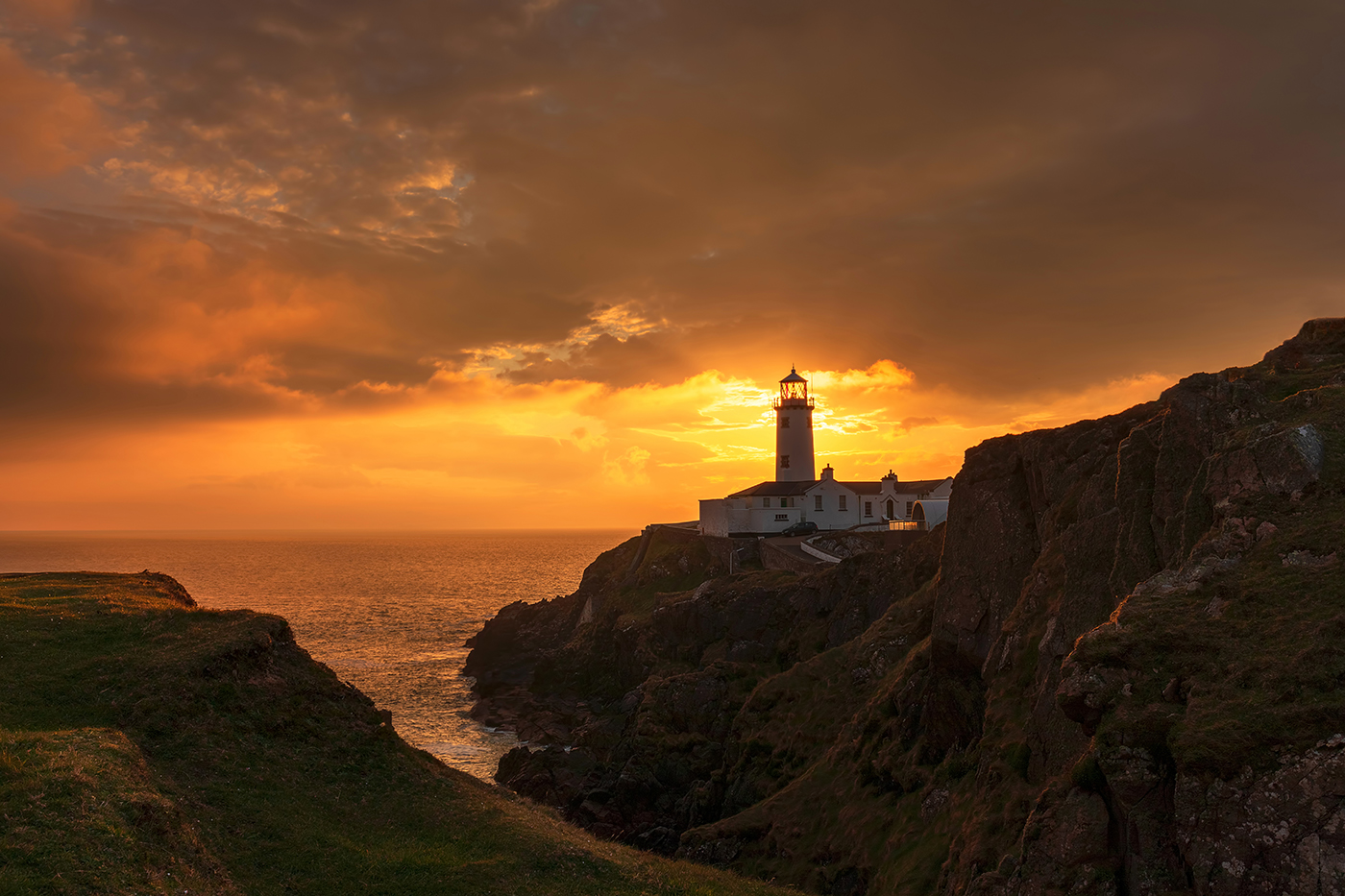 Sunrise at Fanad Head lighthouse