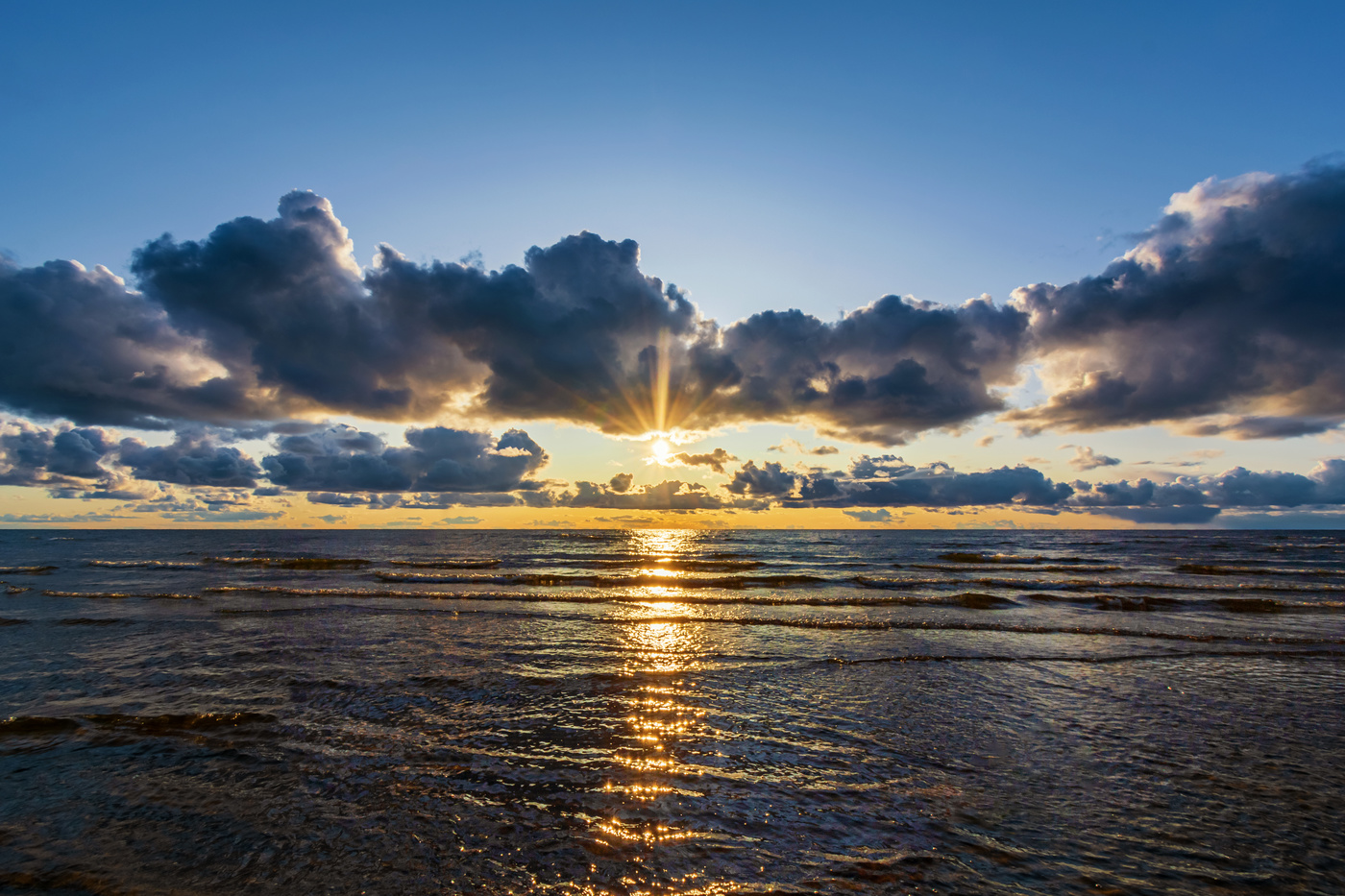 Sonnenuntergang auf dem See
