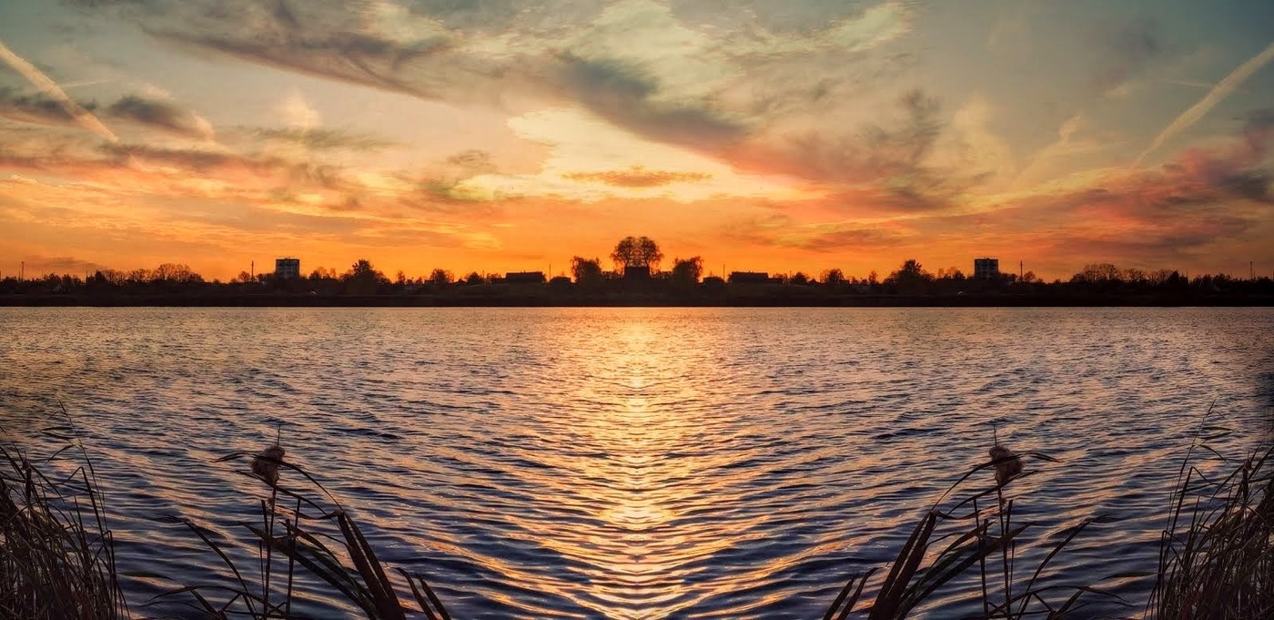 Sonnenuntergang auf dem See