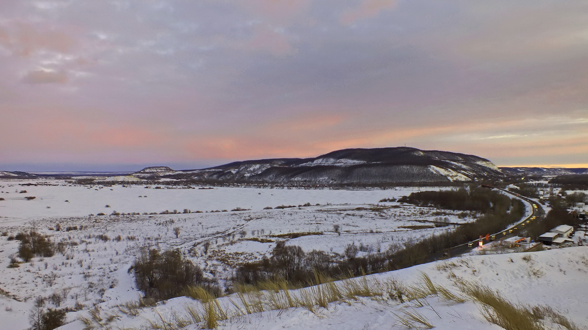 Sonnenuntergang im Winter