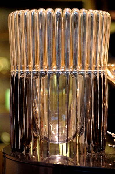 Auf der Klinge eines Messers