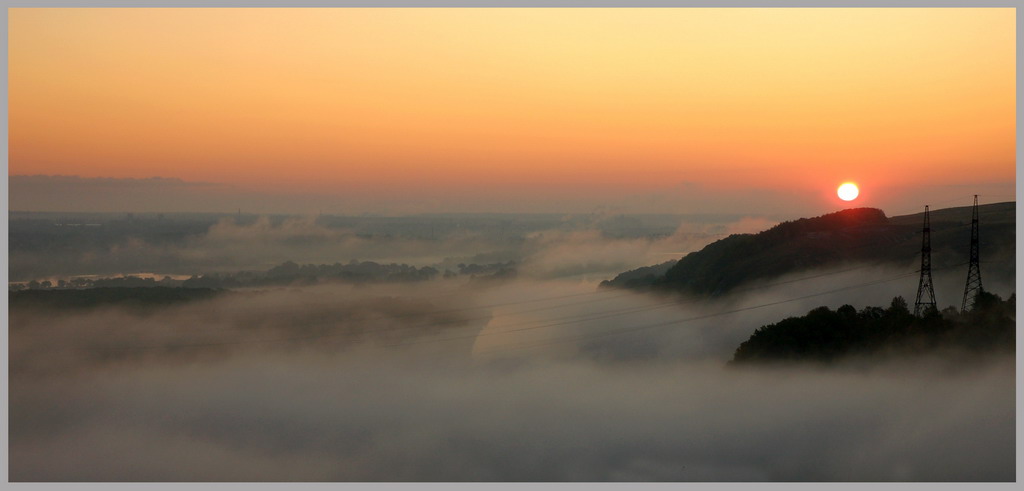 Morgennebel über dem Tal des Don