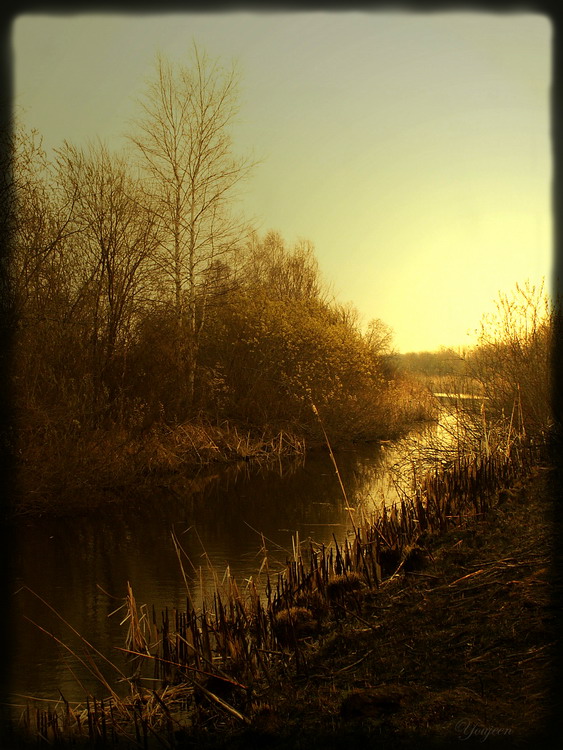Im vergangenen Herbst und Winter Landschaft