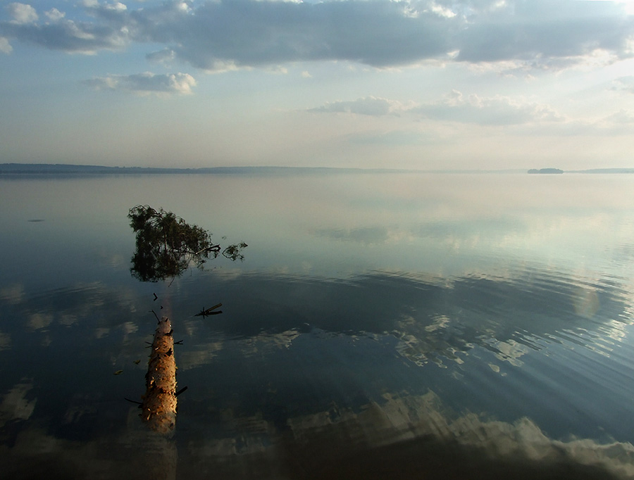 Hinter dem Rücken Strand