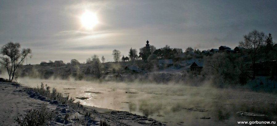 Weiße Sonne der Winter