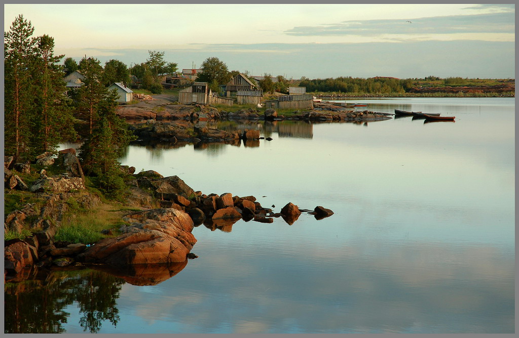 Ein ruhiger Abend im Weißen Meer