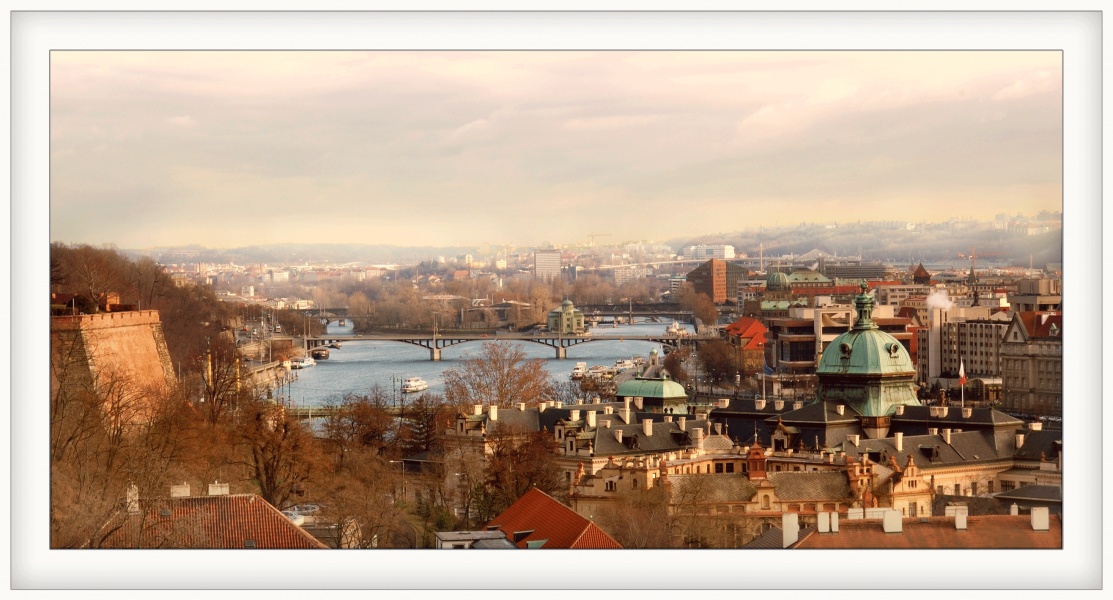 Sonnenuntergang über der Stadt