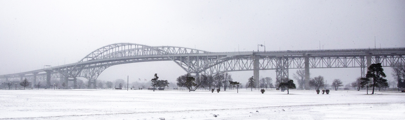 Bridges in Snow Storm