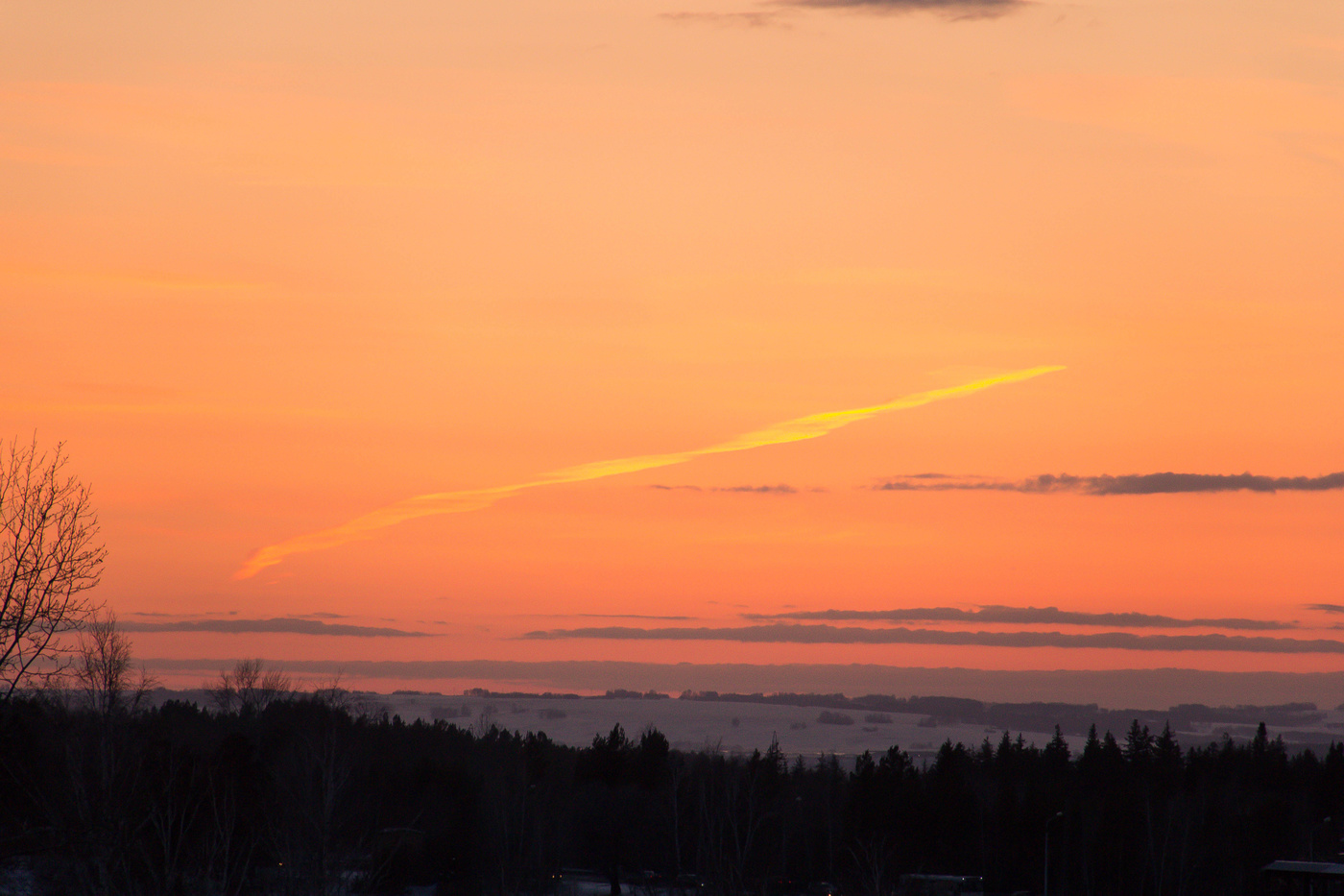 Frühling Sonnenuntergang