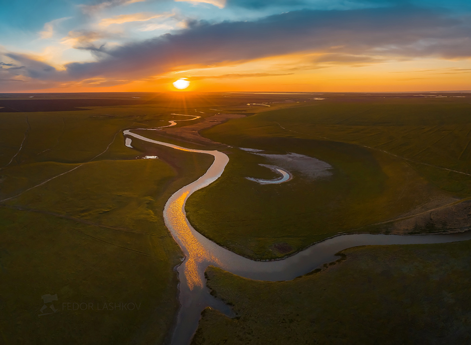 Frühling Sonnenuntergang
