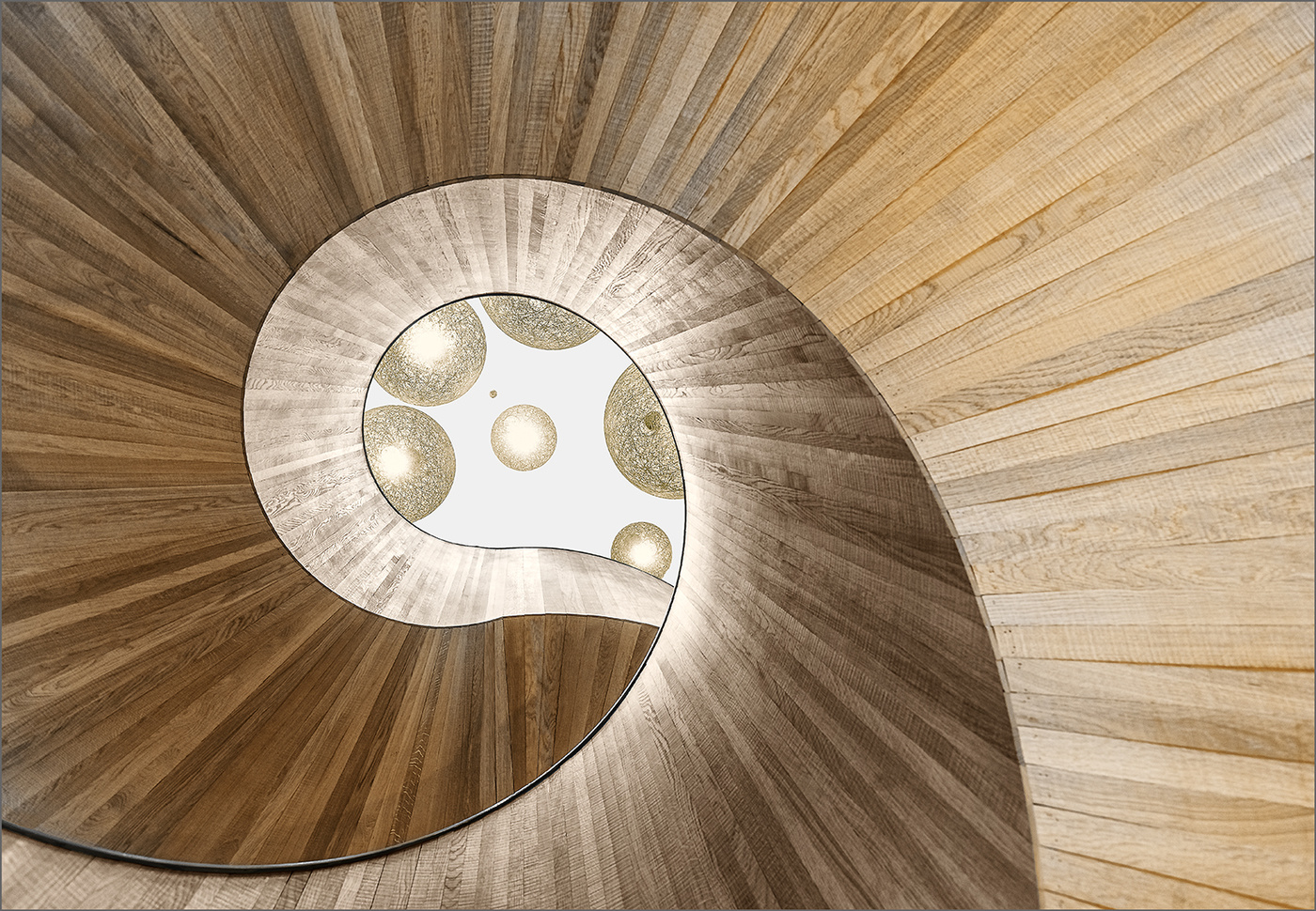 Spiral staircase in the CitizenM Hotel