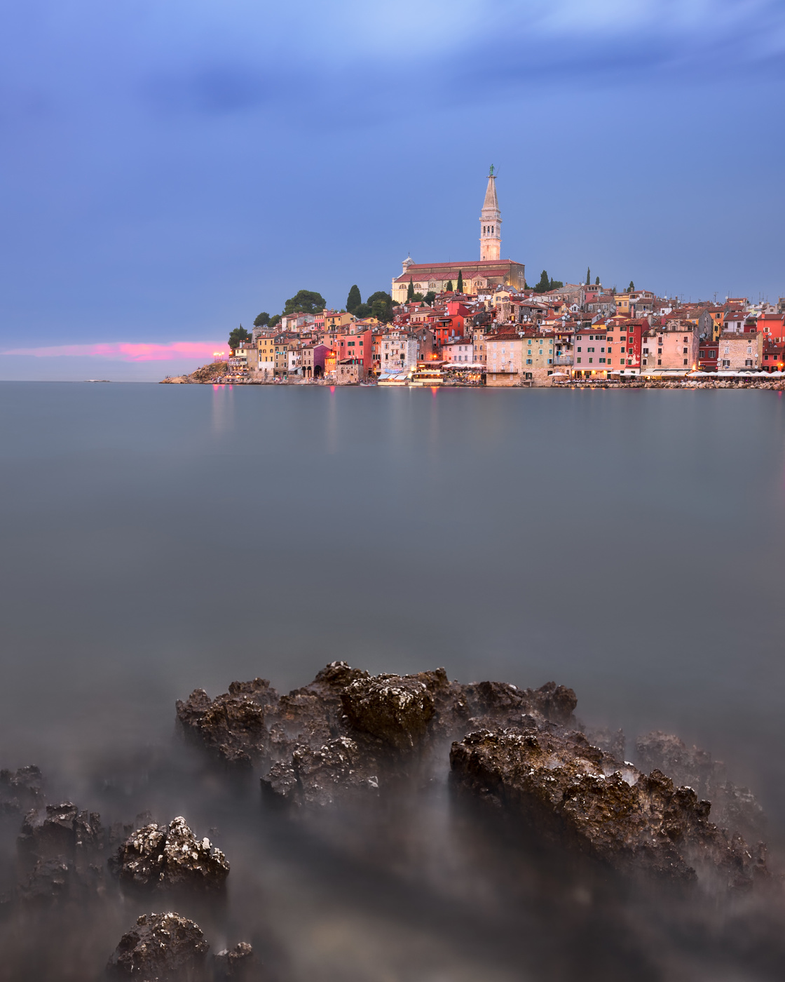 Rovinj Skyline in the Evening, Istria, Croatia