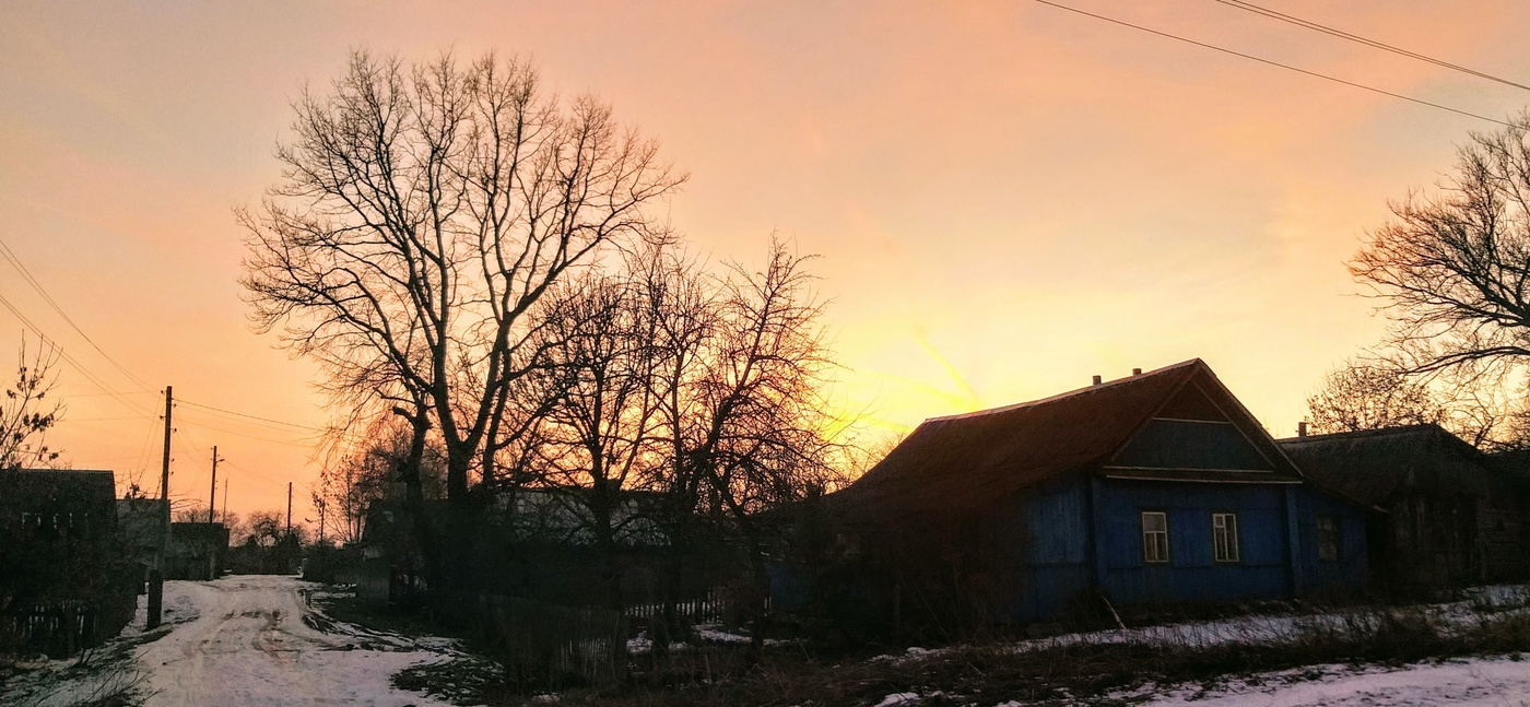 Sonnenuntergang im Winter