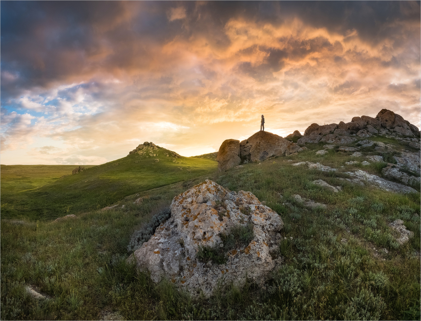 Allein mit dem Sonnenuntergang