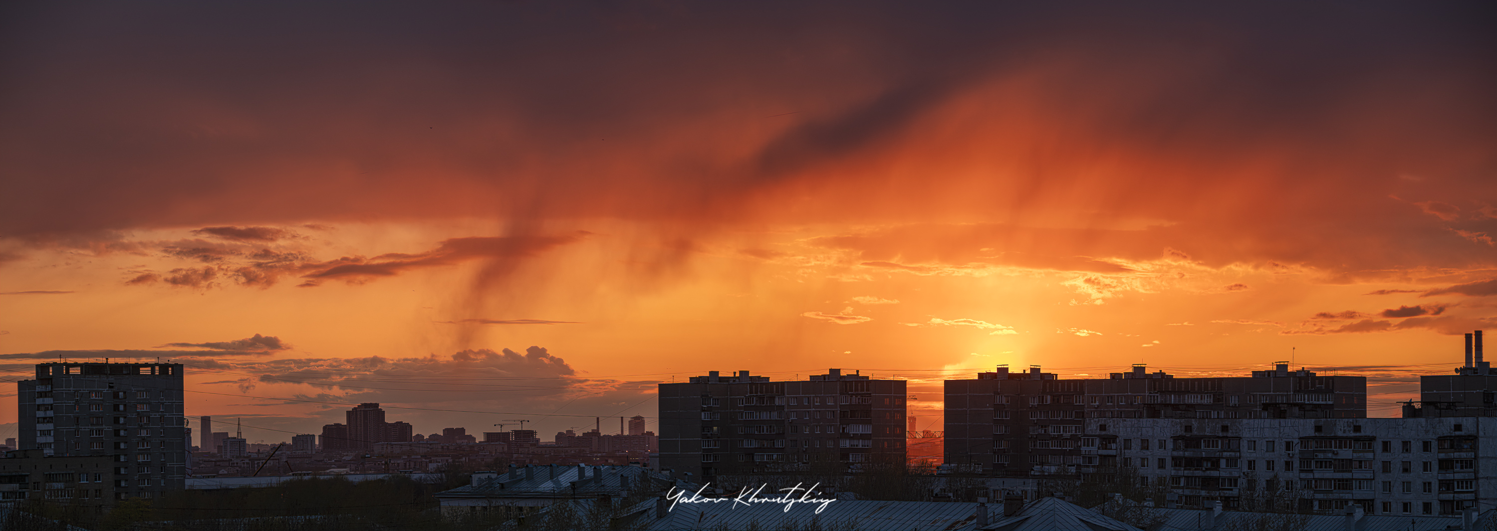 Sonnenuntergang über Moskau