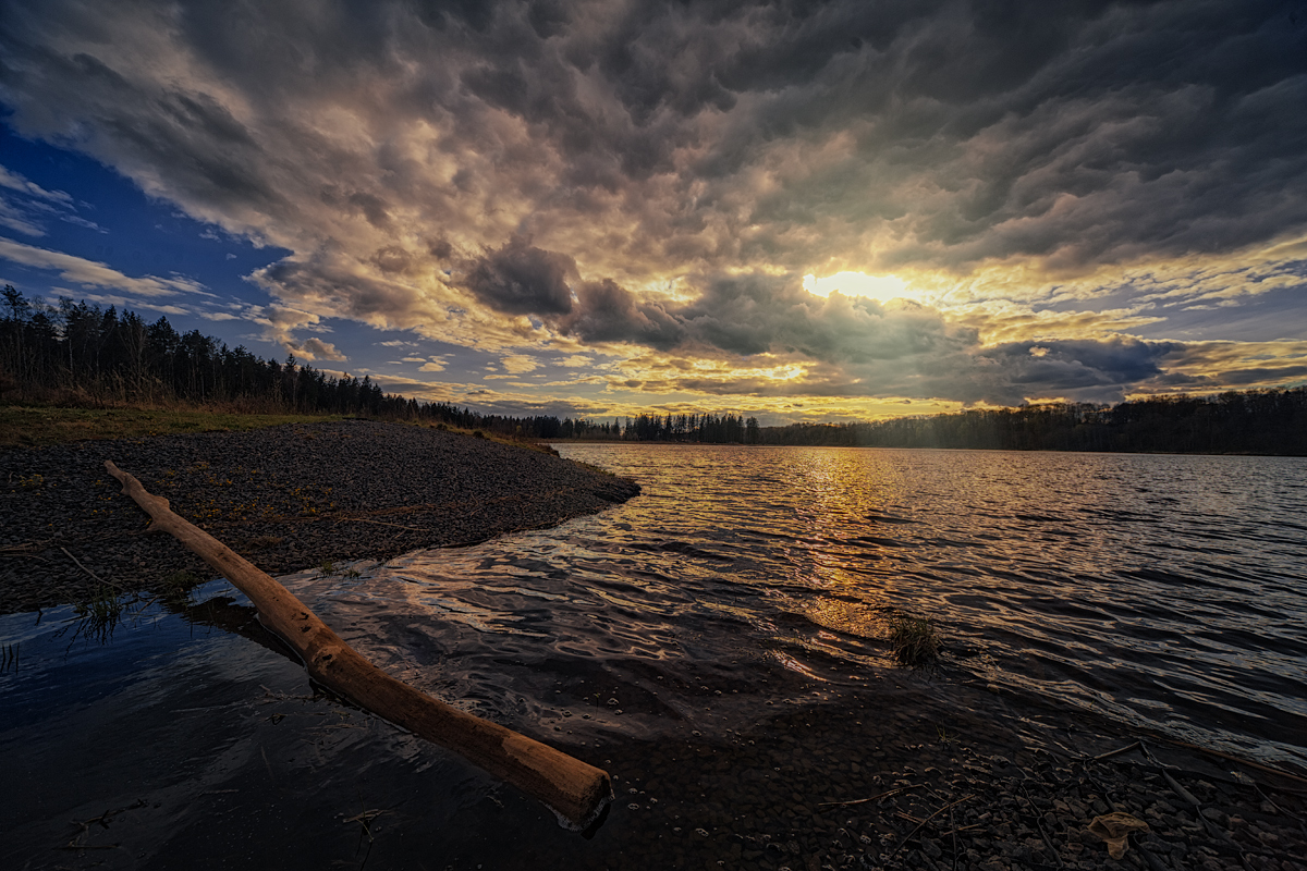 Sonnenuntergang über der Düna