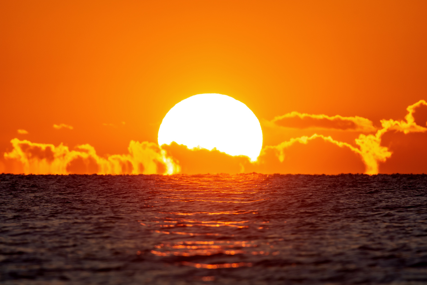 Sonnenuntergang auf dem See
