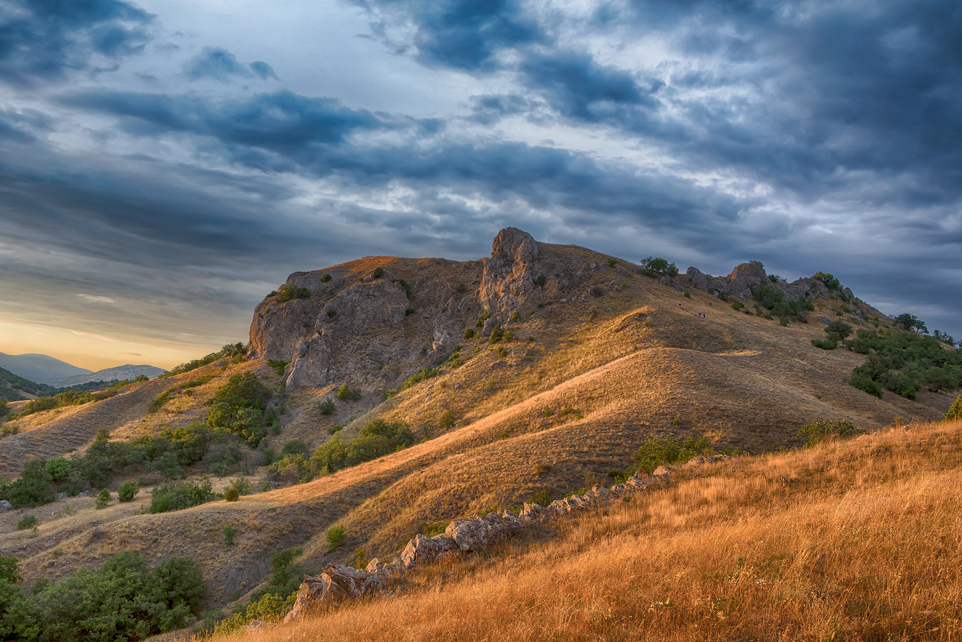 Sonnenuntergang in den Bergen
