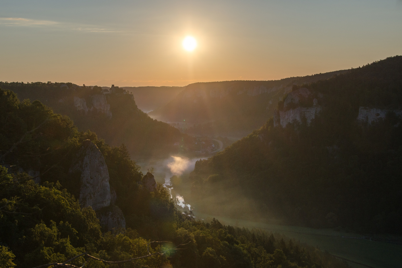 Junge Donau am frühen Morgen