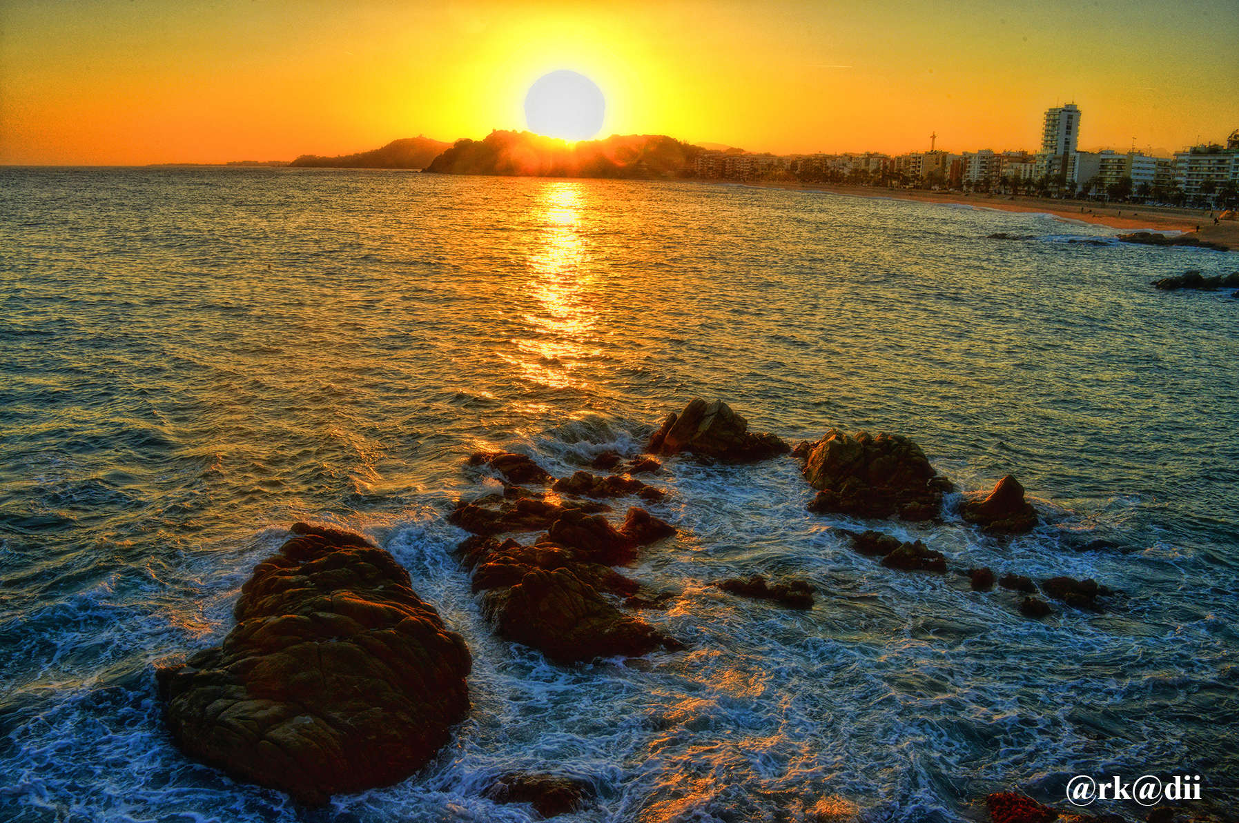 Bei Sonnenuntergang.