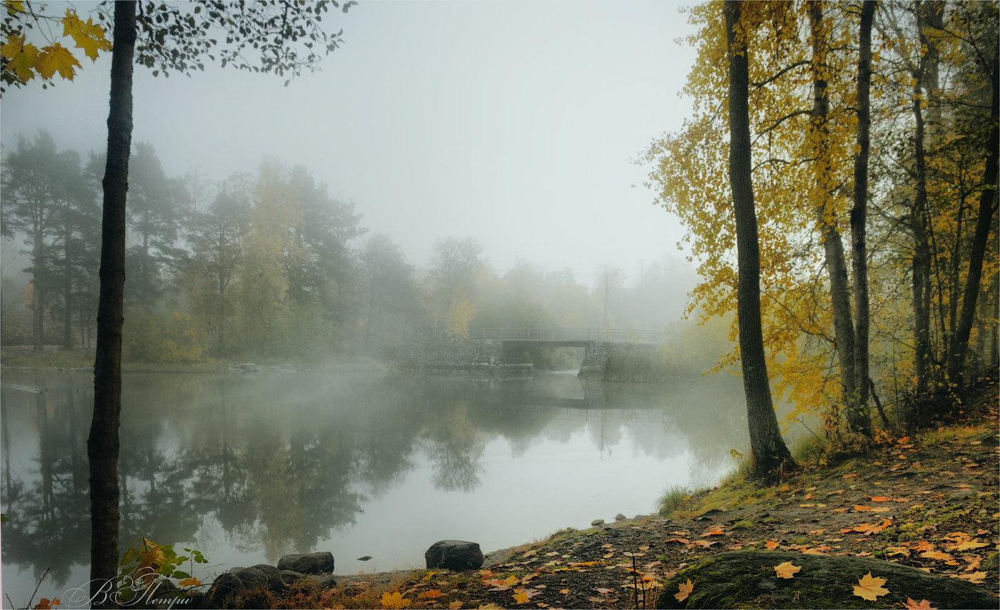 Brücke im Nebel