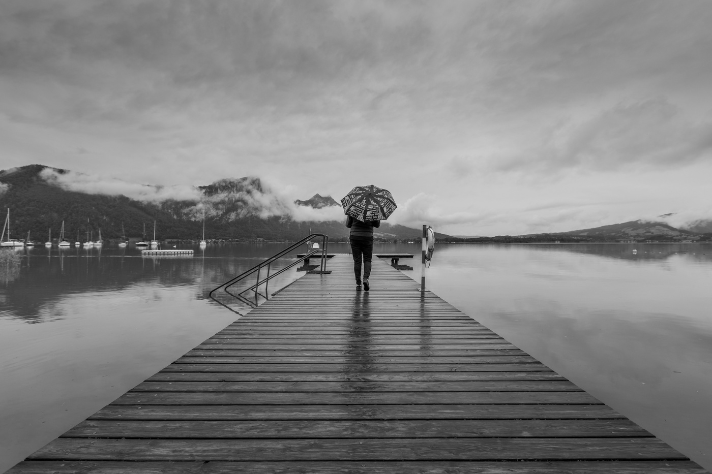 Ein Regentag am Mondsee