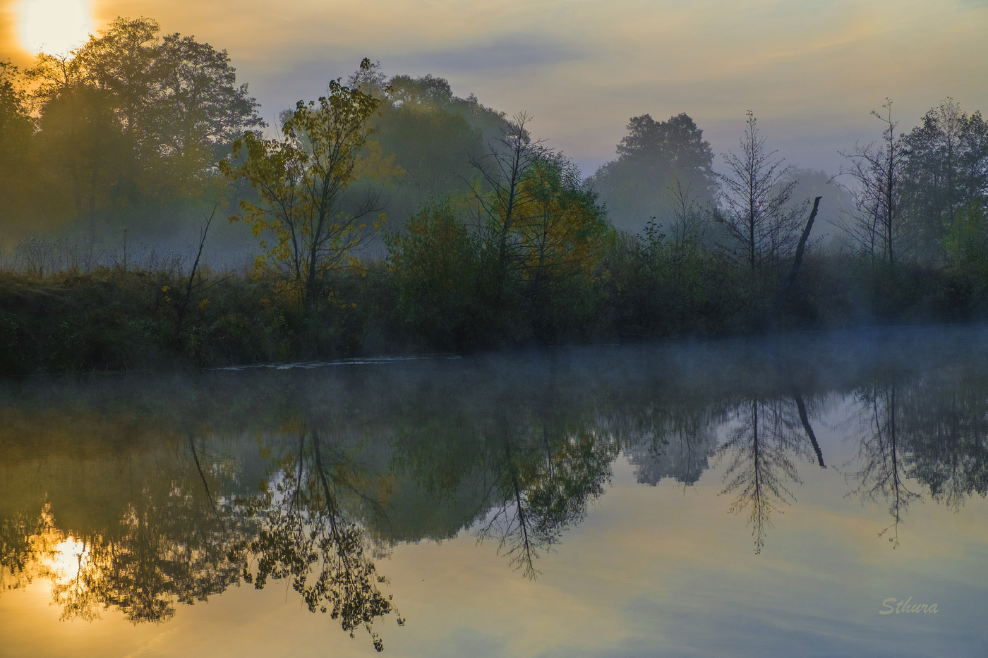 Herbst Morgengrauen.