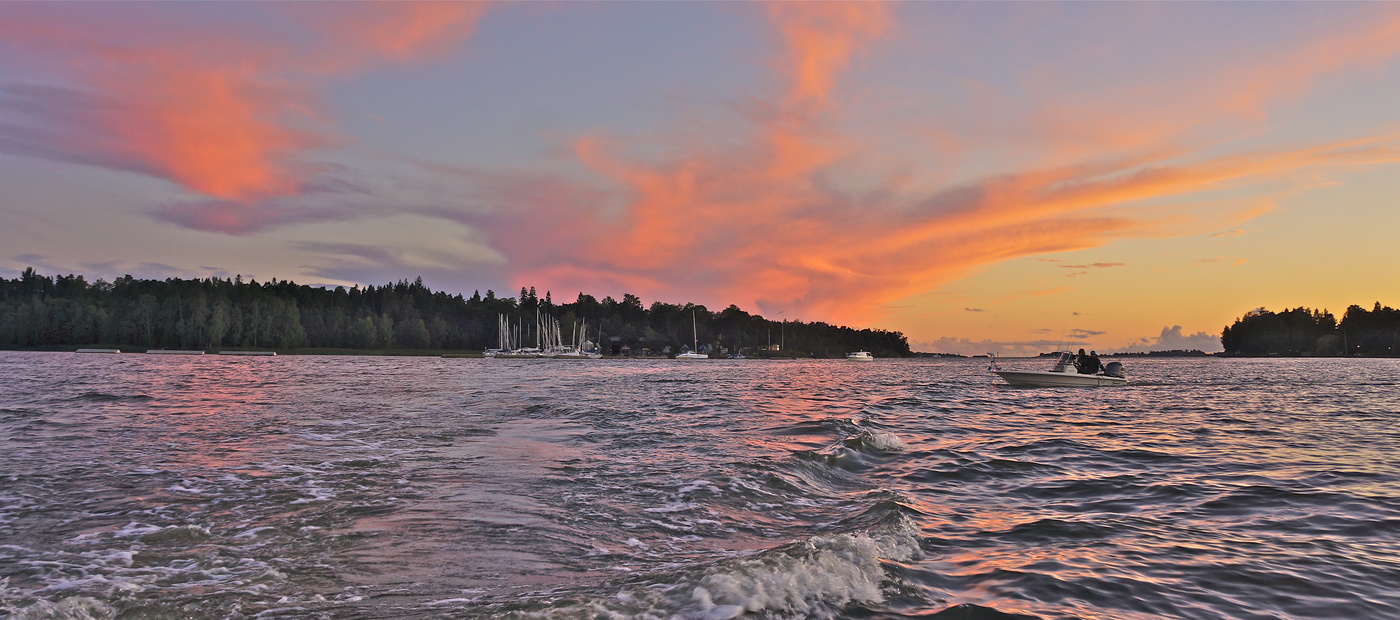 Sonnenuntergang in den Bergen