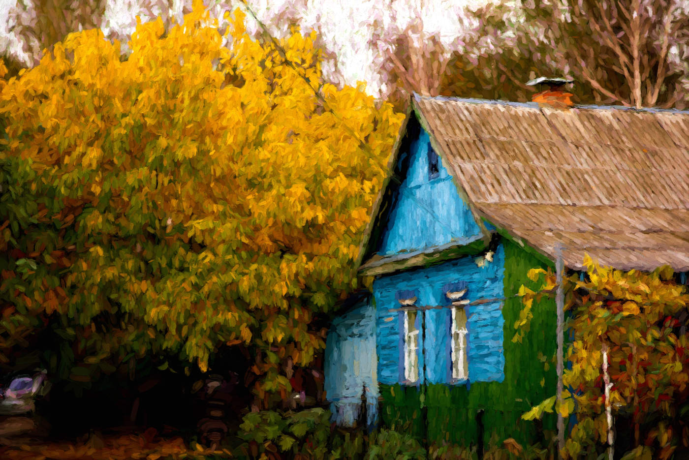 allen Farben des Herbstes