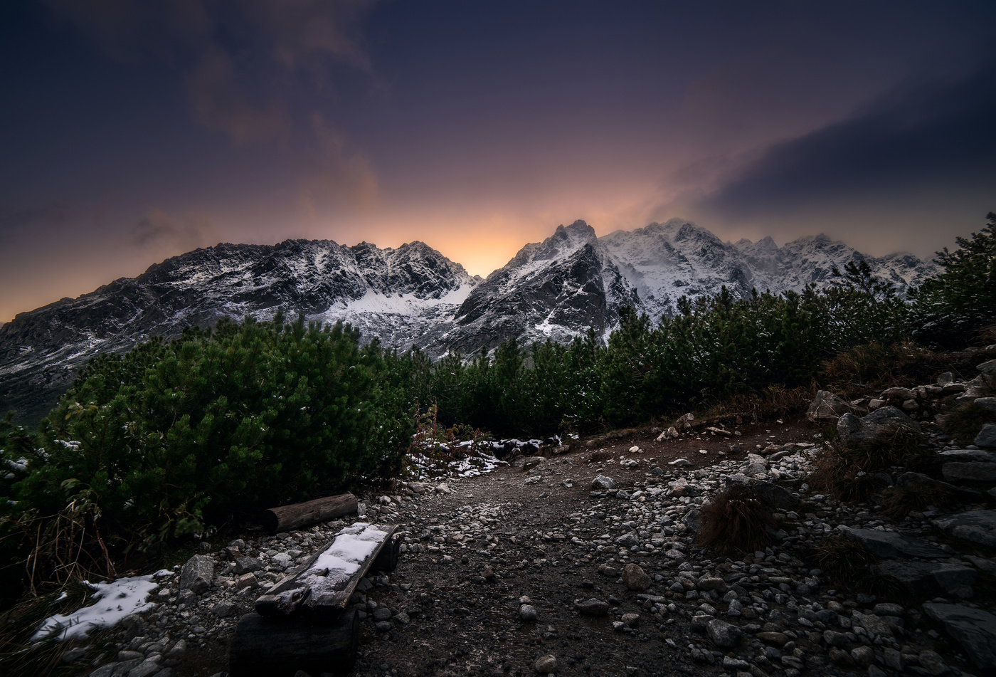 Sunset in High Tatras