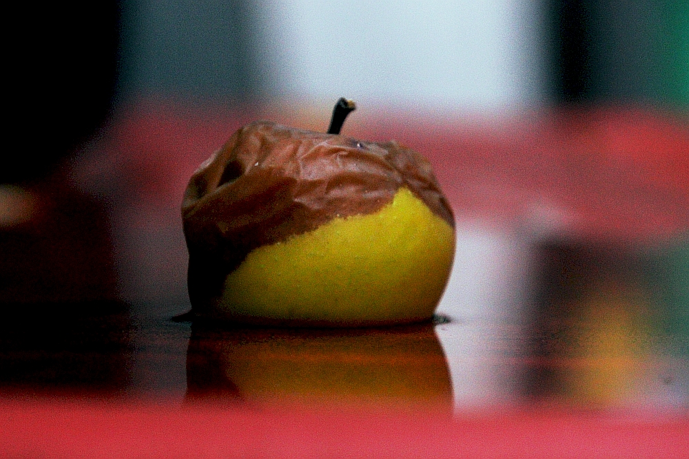 a rotten apple